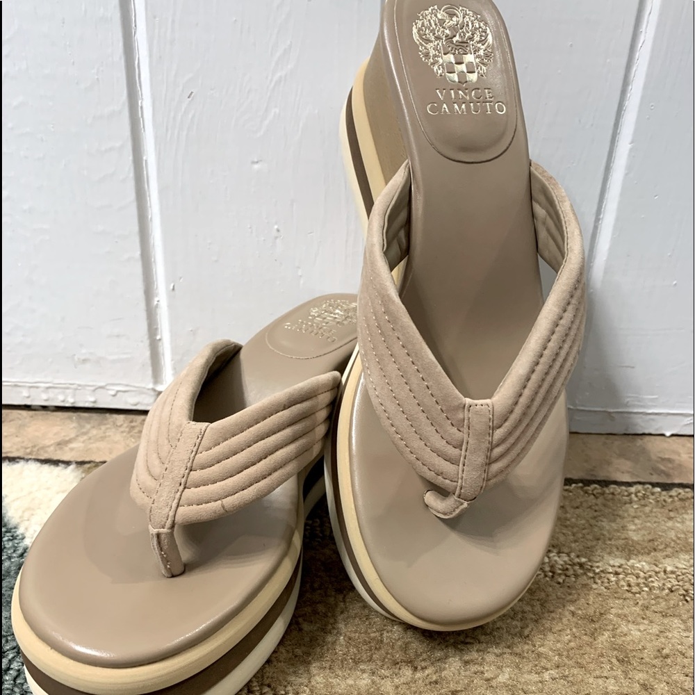 Vince Camuto wedge flip flop.